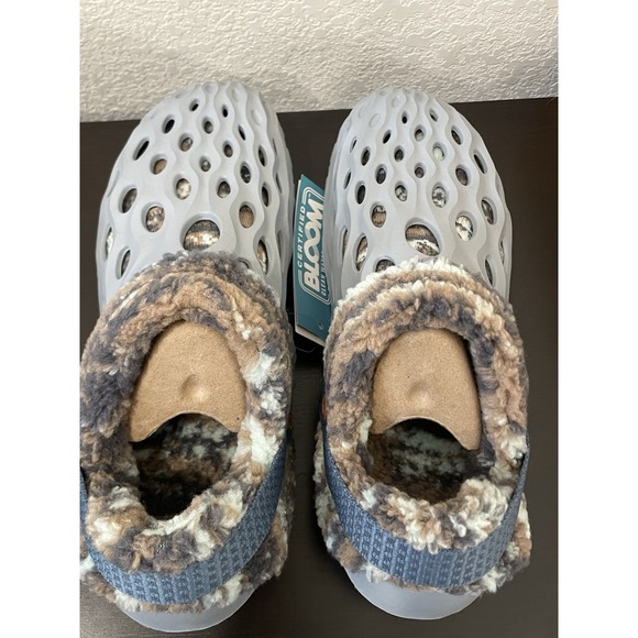 Merrell Men's Size 8 Hydro Moc Snug Shoes Clogs Fur Lined Gorpcore Winter Blue - Picture 5 of 8